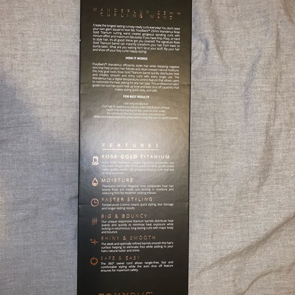 FOXYBAE ROSE GOLD 25MM CURLING WAND - Picture 4 of 4